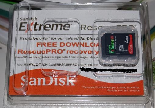 Inhoud Sandisk Extreme III 4 GB