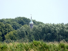 Kerktoren ingezoomd