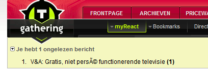 T.net bug - character encoding berichtenbalk