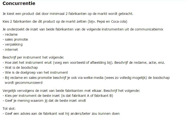 Concurrentie-opdracht ReclameMedia
