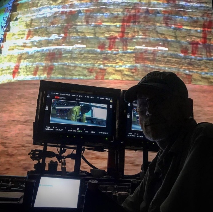 lining up a shot today from my director's monitor lining up a shot today from my director's monitor