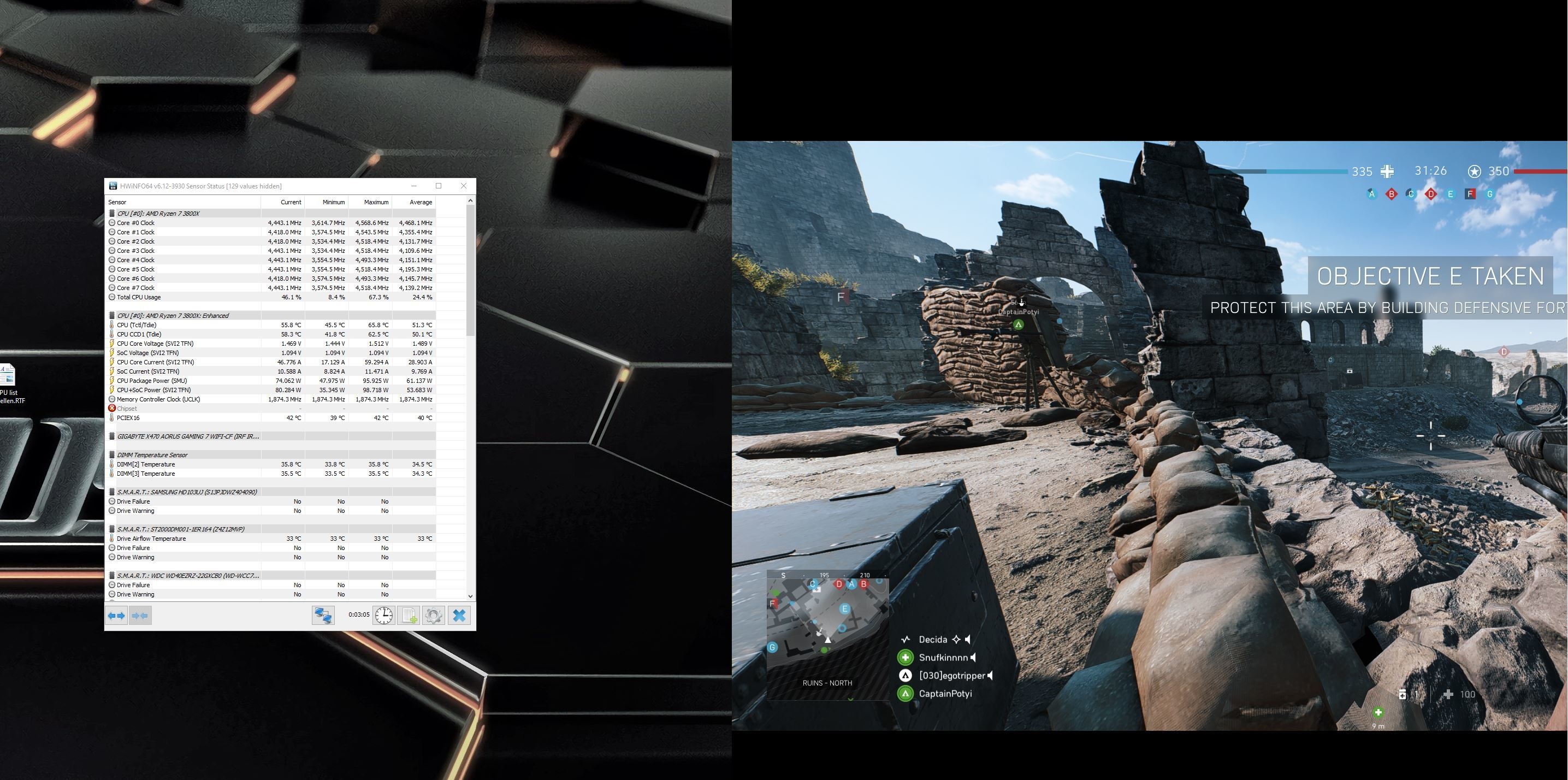 BF V boostclocks 3800X