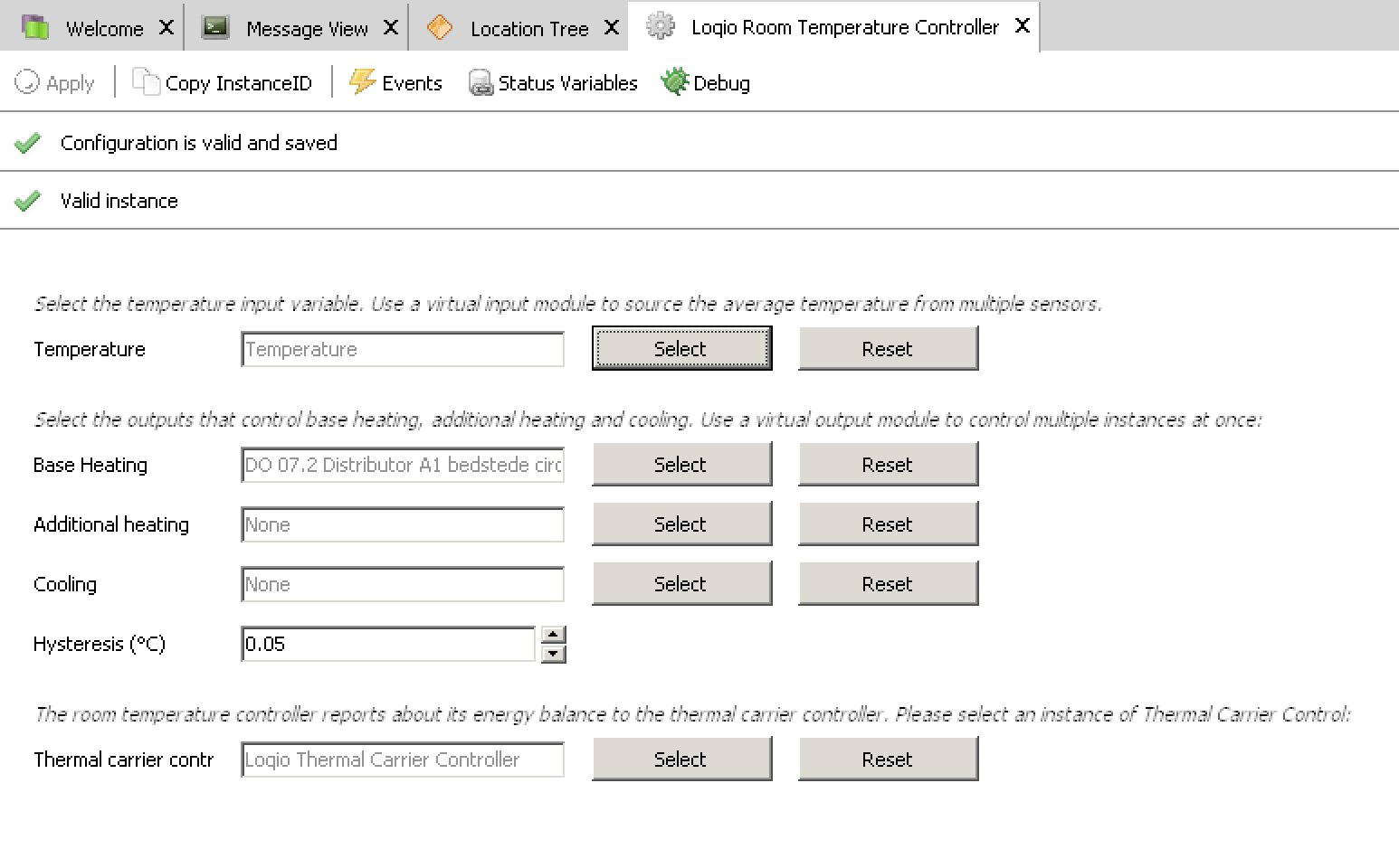 Room temperature controller