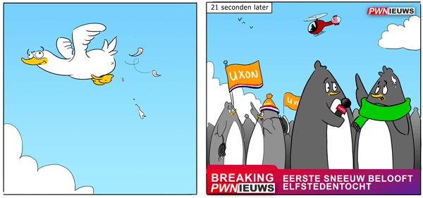 Eerste sneeuw belooft Elfstedentocht