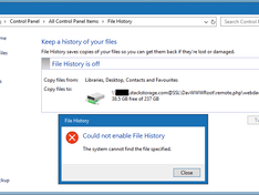 WebDAV filehistory error