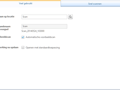 Interface scansoftware - Instellingen #1