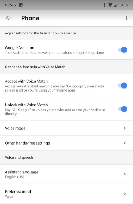 Phone Settings Phone Settings
