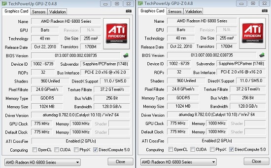 GPU-Z ID GPU1& GPU2