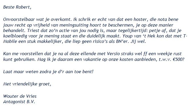 Vakantie voor Robert?