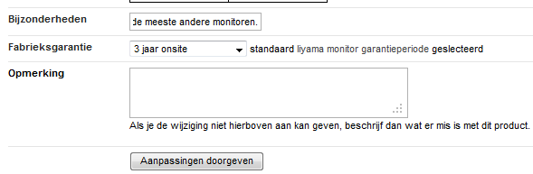 mockedup van mogelijke weergave