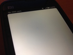 blauwe stip Xiami Mi2s