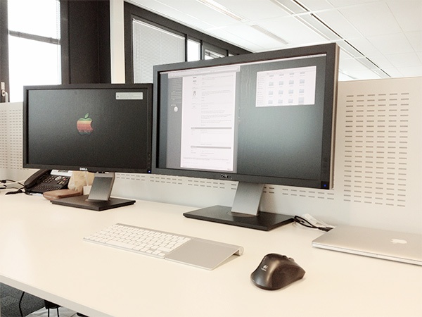 Retina MBP werkplek
