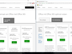 Office 365 NL vs DE