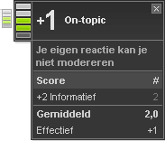 Frontpage reactiescore foutje?