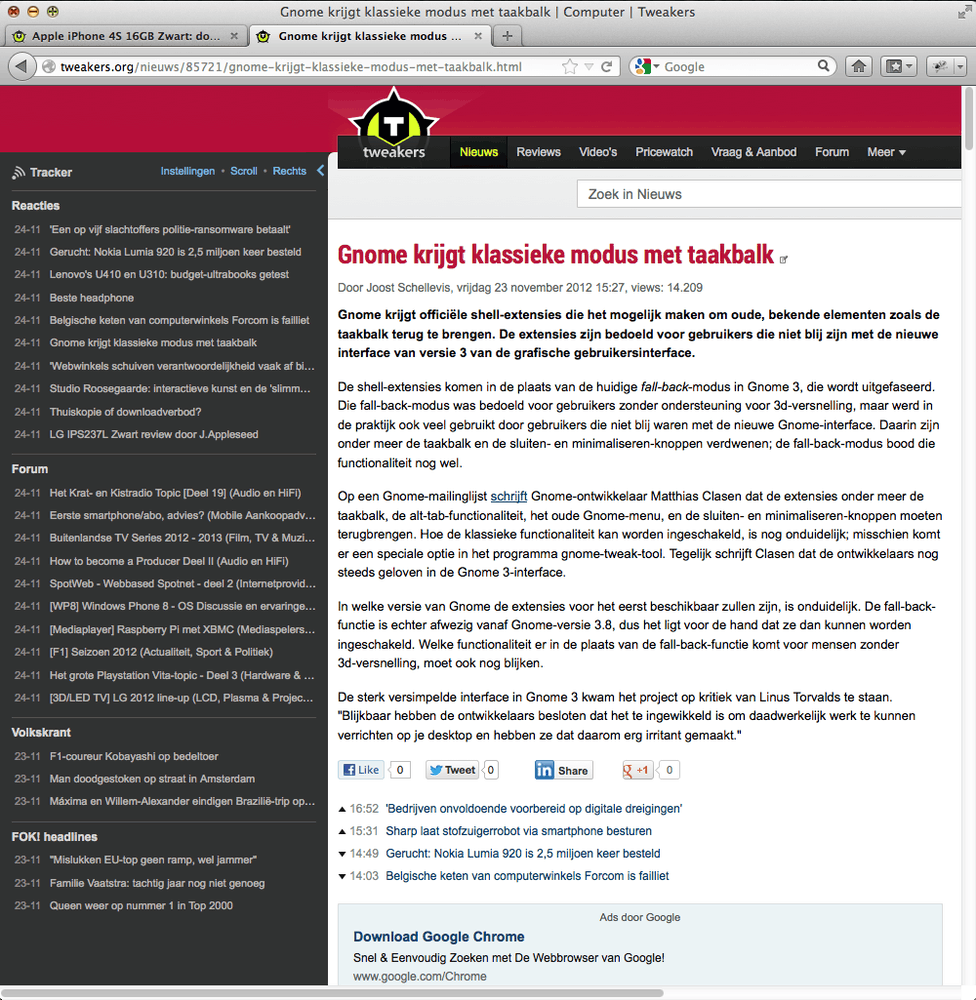 Tracker links smalle viewport Tracker links smalle viewport