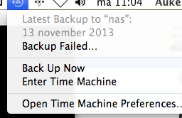 Backup fail