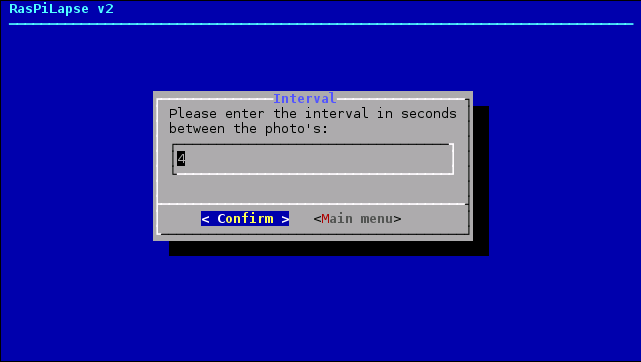 RasPiLapse v2: interval parameter