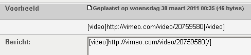Parsen video-tag met niet in video resulterende url