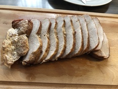 Mals stukje vlees gesneden