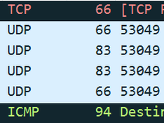 Wireshark output Wireshark output