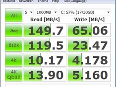 CrystalDiskMark301 Benchmark Kingston SSDnow V100 32GB