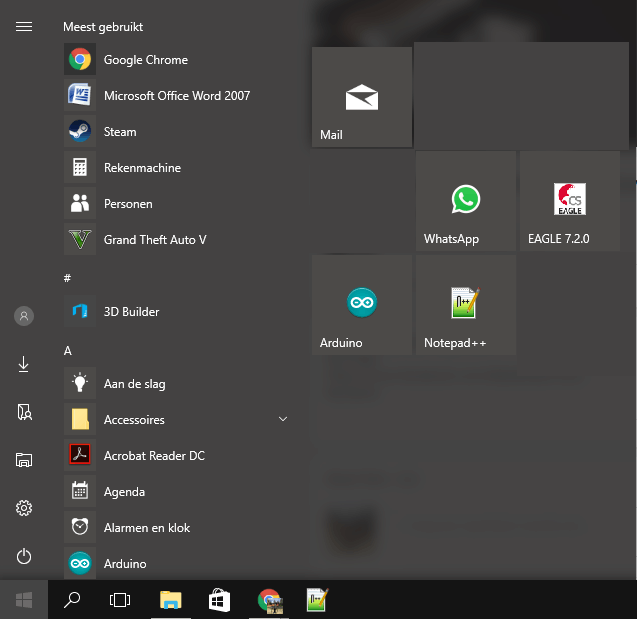 windows 10 menu