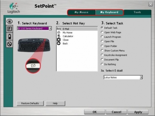 Logitech setpoint