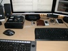 De 'chaos' voor m'n toetsenbord (4GB en 8GB stickje / Beurs / W580i / normale bril + EP-630 / iPod Touch