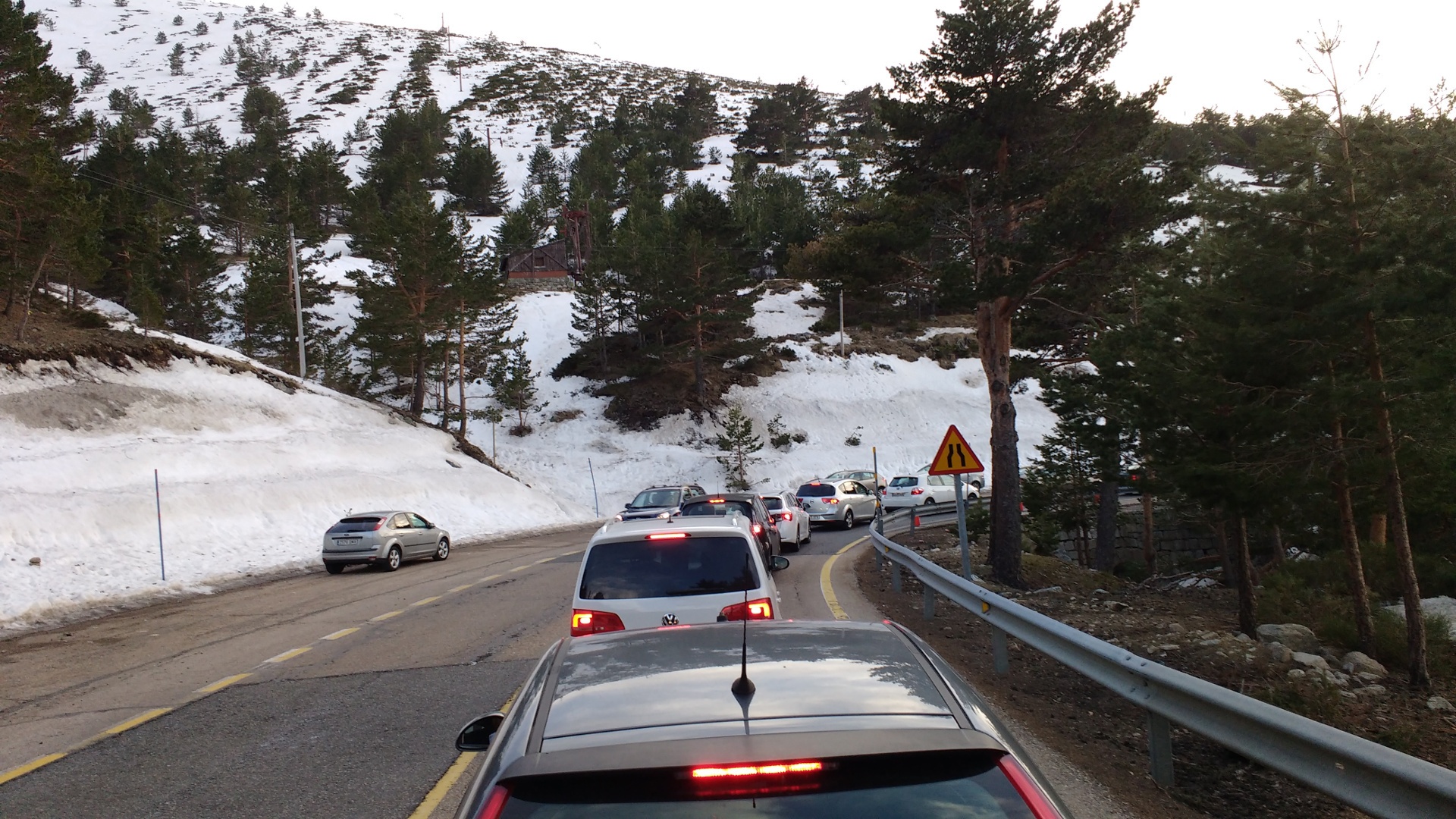 File op de bergpas