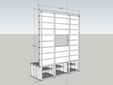 TV meubel ontwerp back 3D
