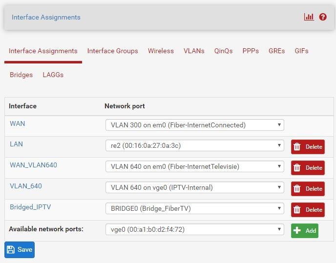 pfsense interfaces