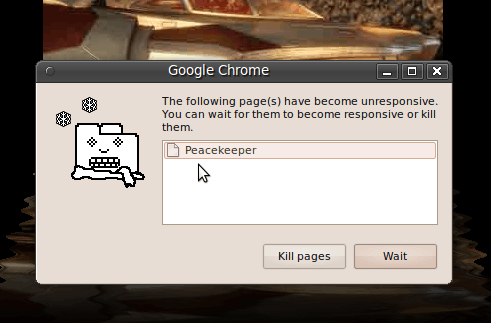 Tab Peacekeeper crasht