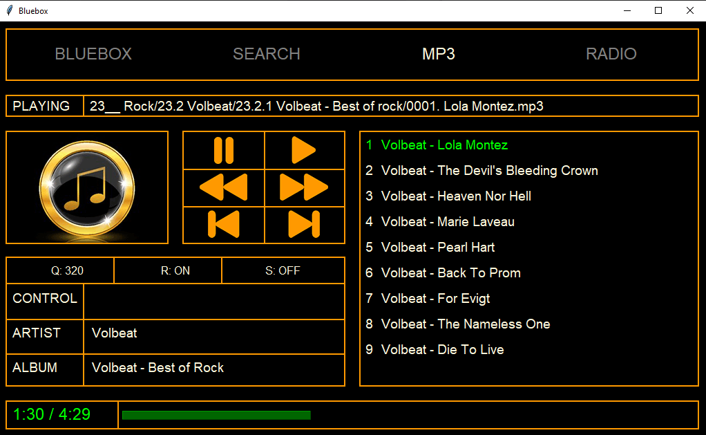GUI van client in python