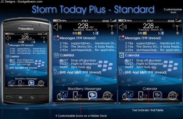 BlackBerry Storm - Theme - Storm Today Plus