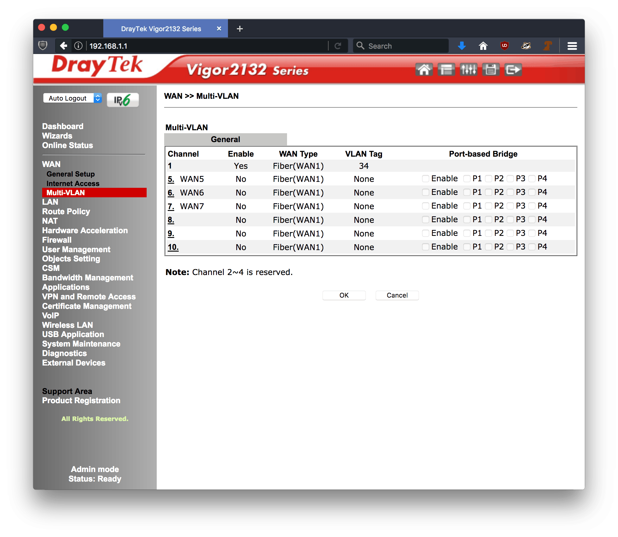 Draytek Vigor 2132FVn setup 5 voor Telfort of Ons(Brabant)Net Draytek Vigor 2132FVn setup 5 voor Telfort of Ons(Brabant)Net