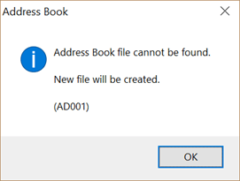Brother address book dialoog