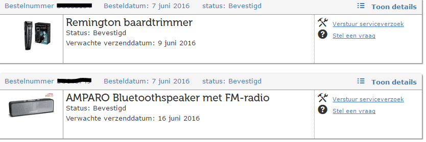 iBood verzenddatum