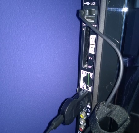 Chromecast aangesloten