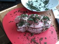 Mini Porchetta in de maak