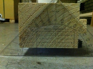 Dwarsdoorsnede balk met geodriehoek