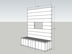 TV meubel ontwerp front 3D
