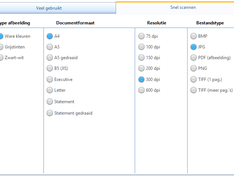 Interface scansoftware - Instellingen #2