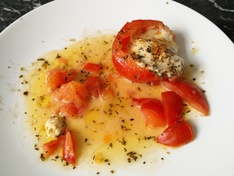 Gevulde tomaat van de bbq 2