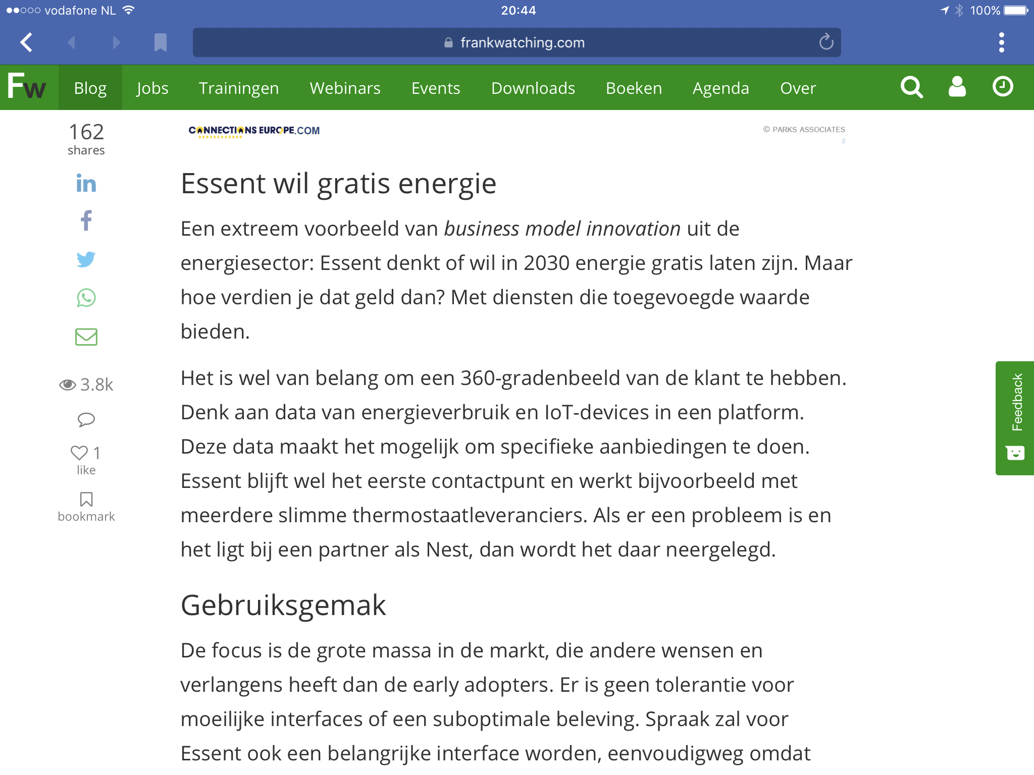 Gratis energie geleverd door Essenr
