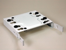 Onderzijde drive tray met SSD Onderzijde drive tray met SSD