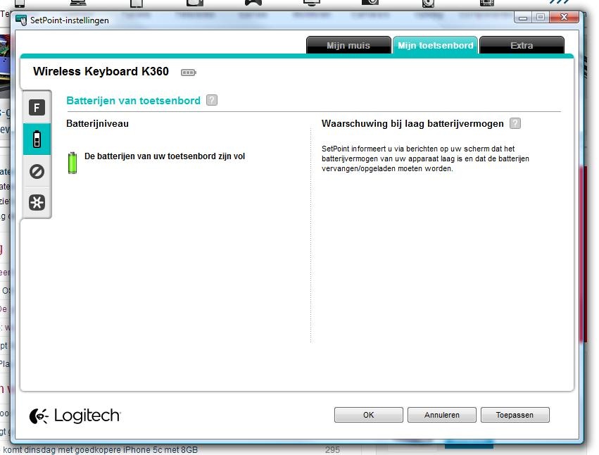 setpoint tobo batterij