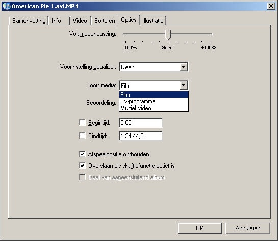 iTunes video-type aangeven iTunes video-type aangeven