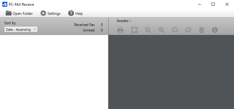 PC-FAX receive applicatie