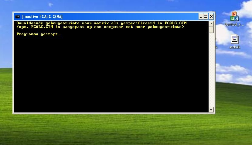 DOS foutmelding DOS foutmelding