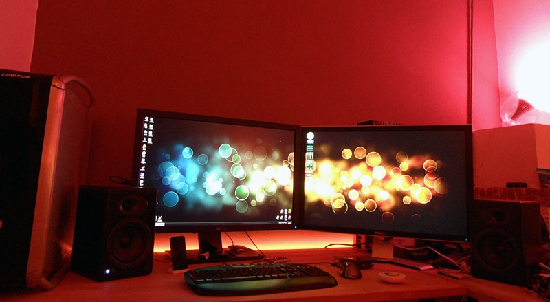 Hue lightstrip in actie